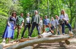 Eröffnung Klimaschauplätze, Gruppenbild am Klimabalanceparcour