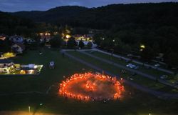 Drohnenaufnahme vom Sonnwendfeuer 2026