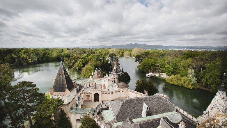 Schlosspark und Teich von oben, © Schloss Laxenburg Betriebsgesellschaft m.b.H.