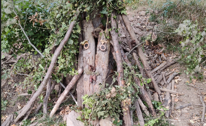 Landart - ein Waldgeist ...., © Naturpark Sparbach